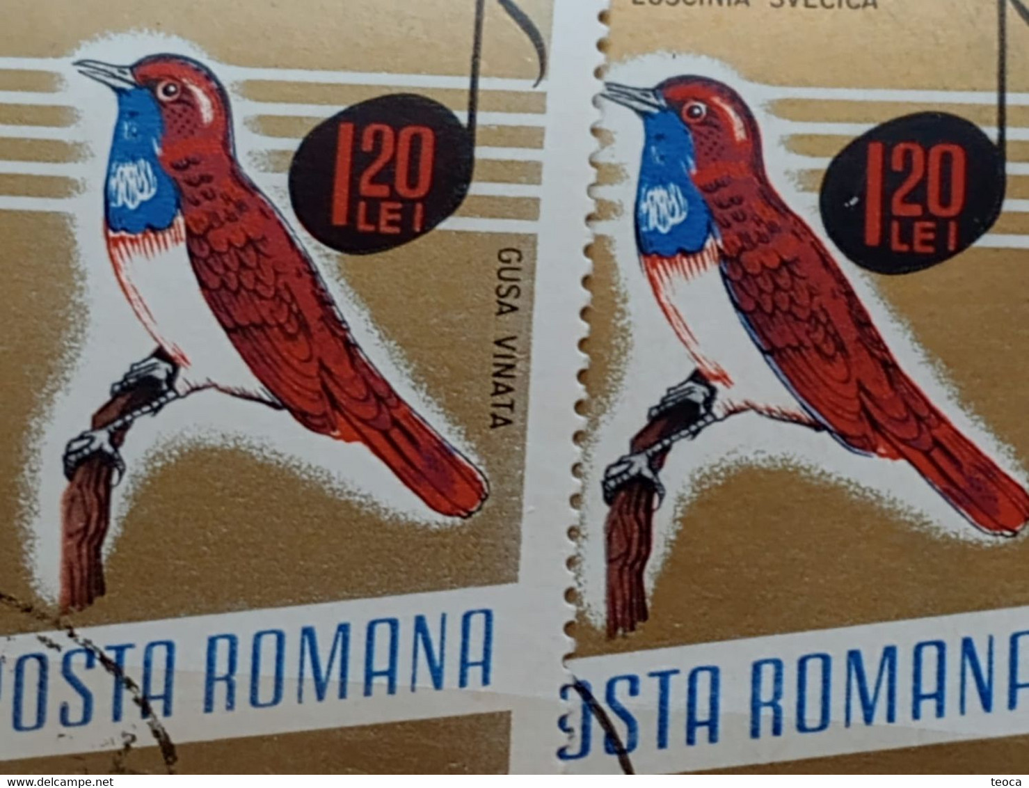 Errors Romania 1966 # MI 2505 Printed  With Displaced Bird , Songbirds - Plaatfouten En Curiosa