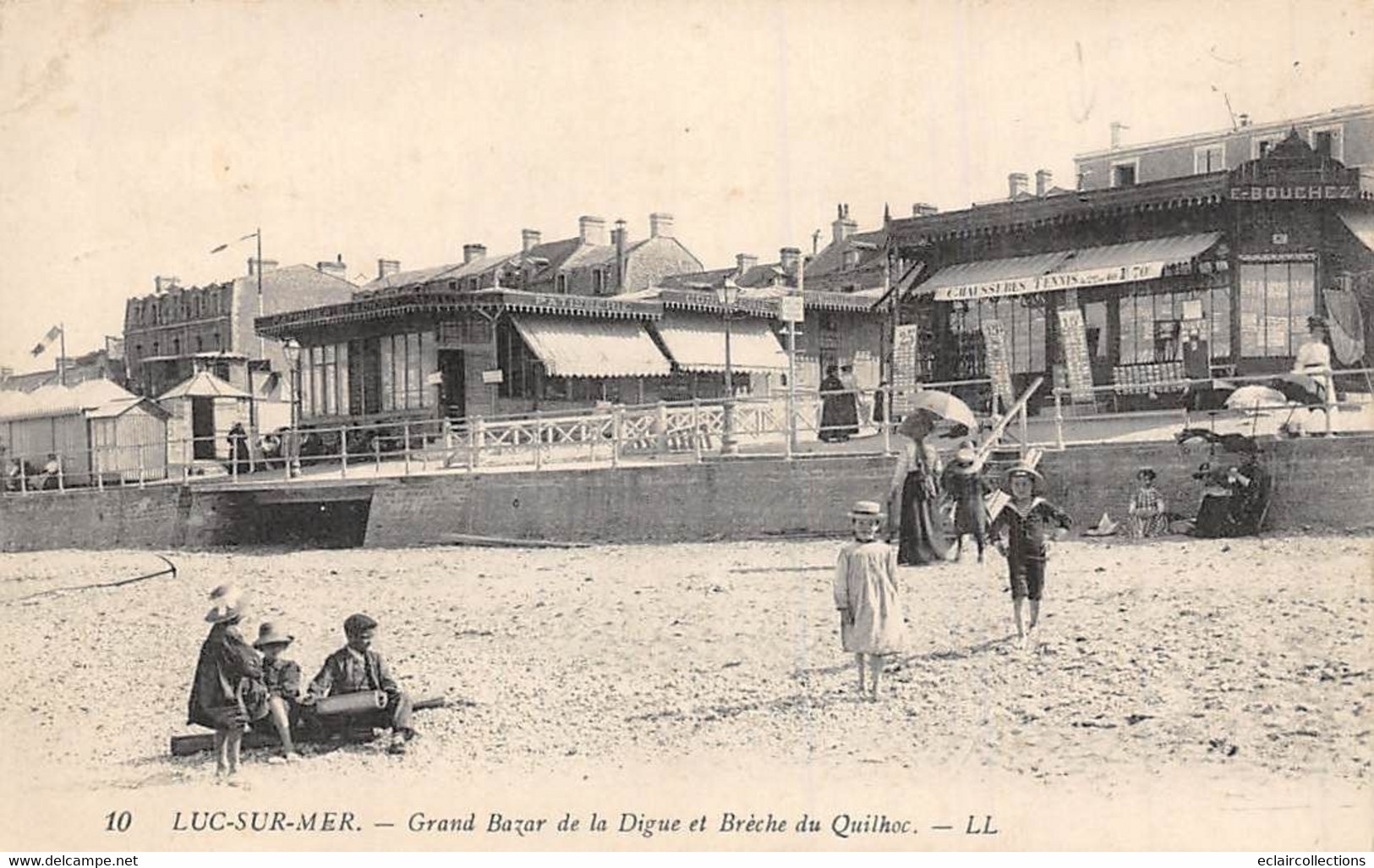Luc Sur Mer            14        Grand Bazar De La Digue Et Brèche Du Quilhoc    N° LL 16      (voir Scan) - Luc Sur Mer