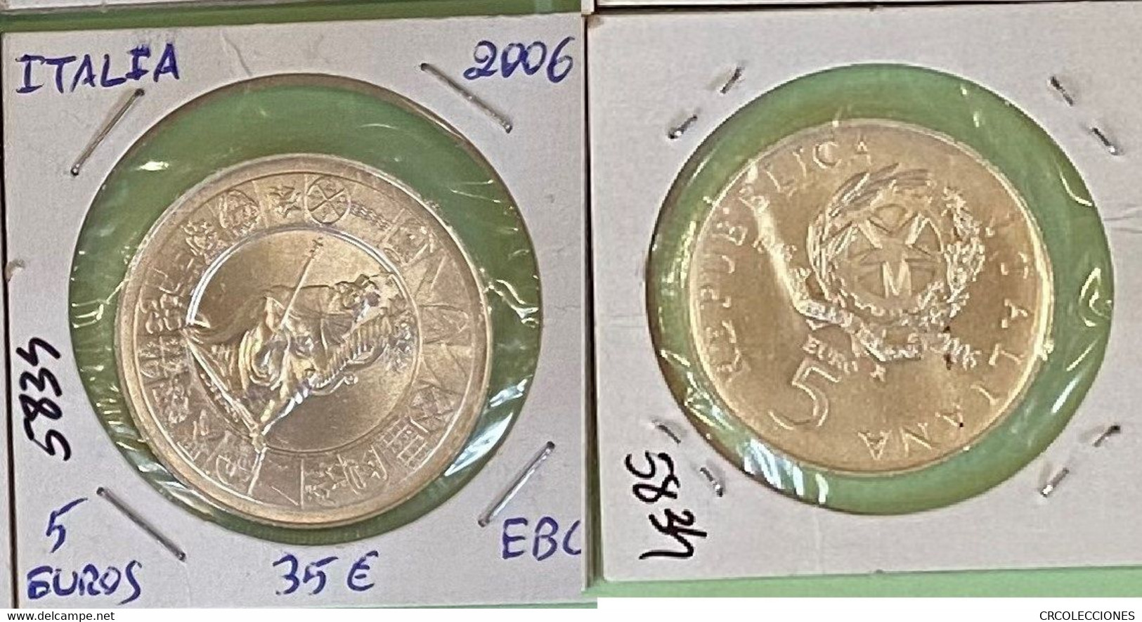 E5834 MONEDA ITALIA 5 EUROS 2006 EBC 35 - Autres & Non Classés