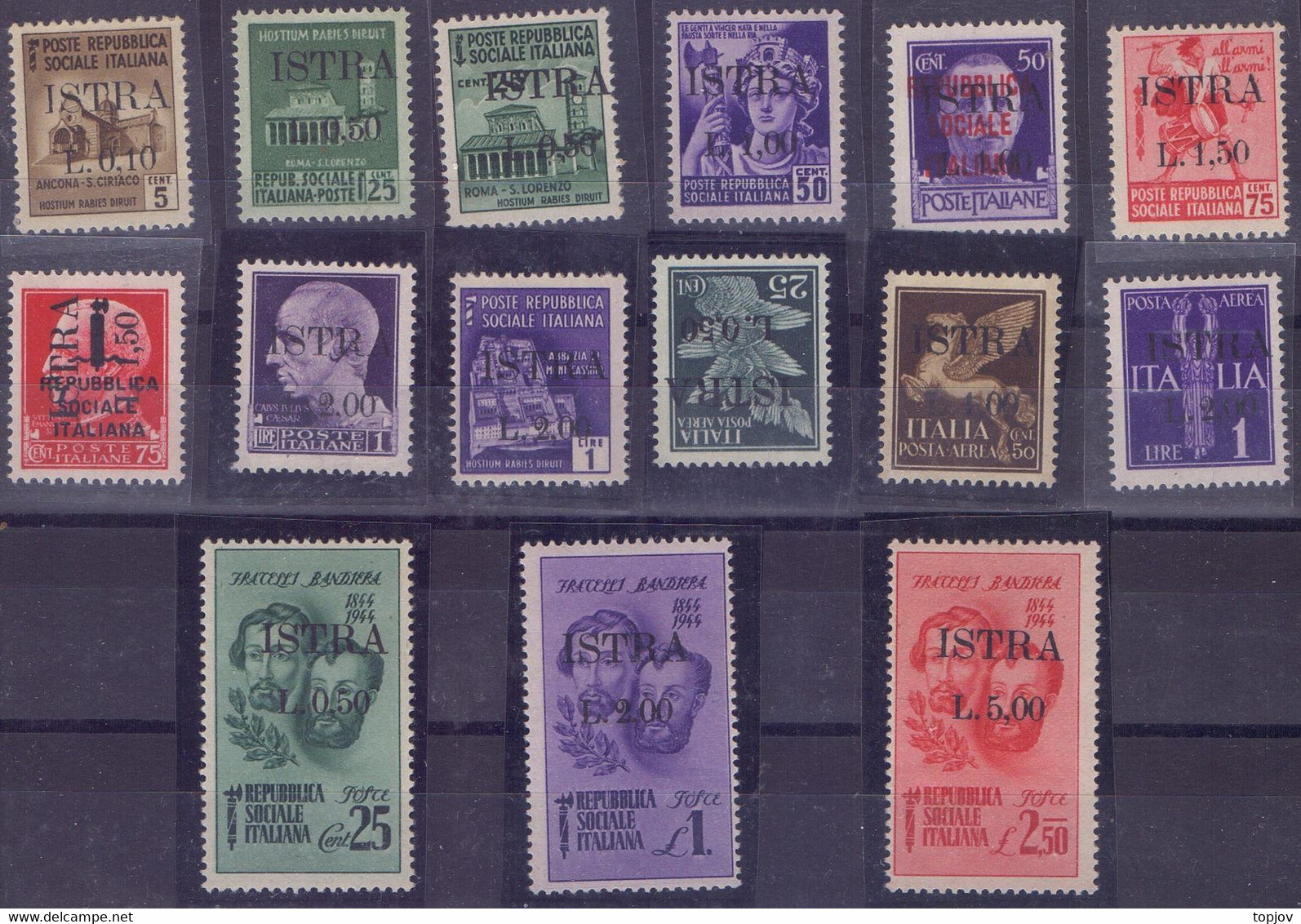 ITALIA - CROATIA - LITORALE - ISTRIA - POLA  PULA - COMPLET SET - *MLH - 1945 - AT - Jugoslawische Bes.: Istrien