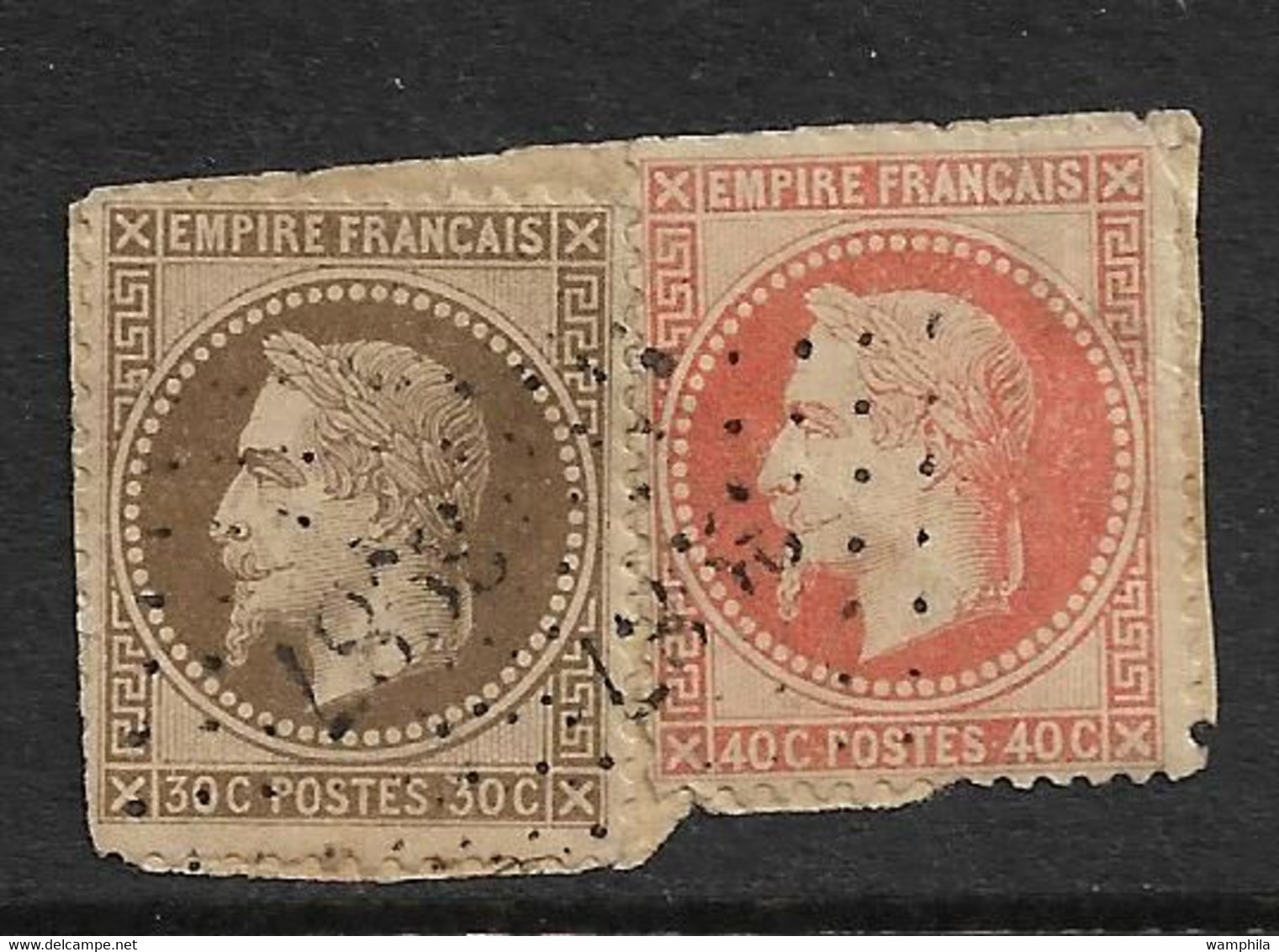 France N° 29A, 30 Et 31 Un Lot D'oblitération P.C Du G.C Cote + De 200€ - 1863-1870 Napoléon III Con Laureles
