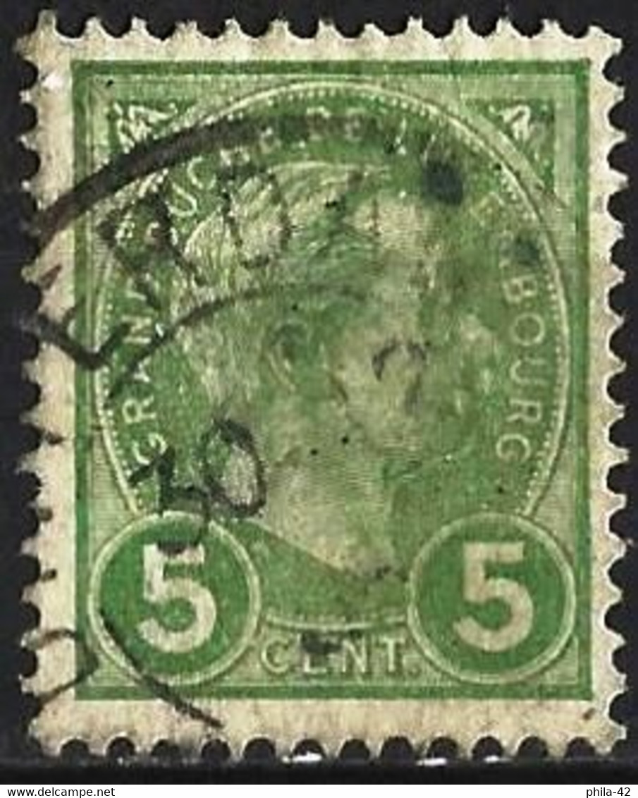 Luxembourg 1895 - Mi 70 - YT 72 ( Grand Duke Adolf ) Perf. 12 ½ - 1891 Adolphe Voorzijde