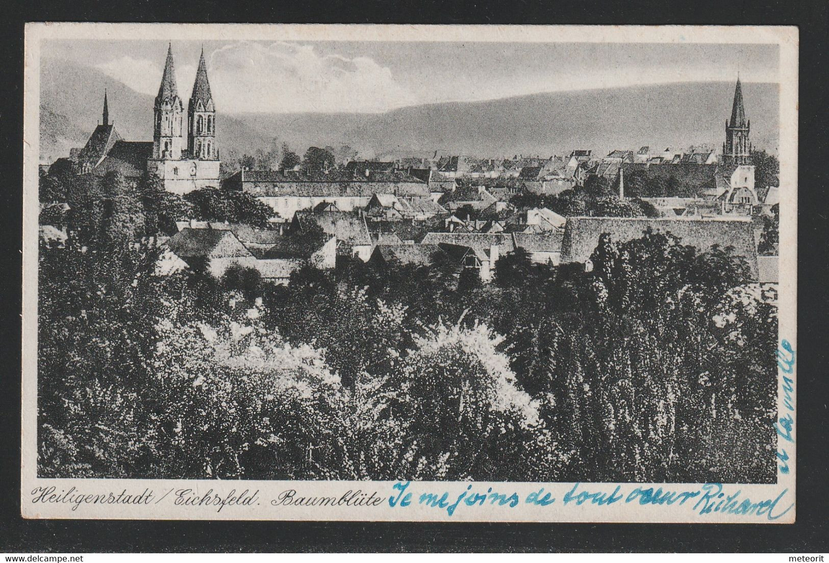 Auslandsansichtskarte Portorichtig Mit MiNr. 222 EF Von HEILIGENSTADT 10.1.52 Nach Paris Frankreich - Briefe U. Dokumente