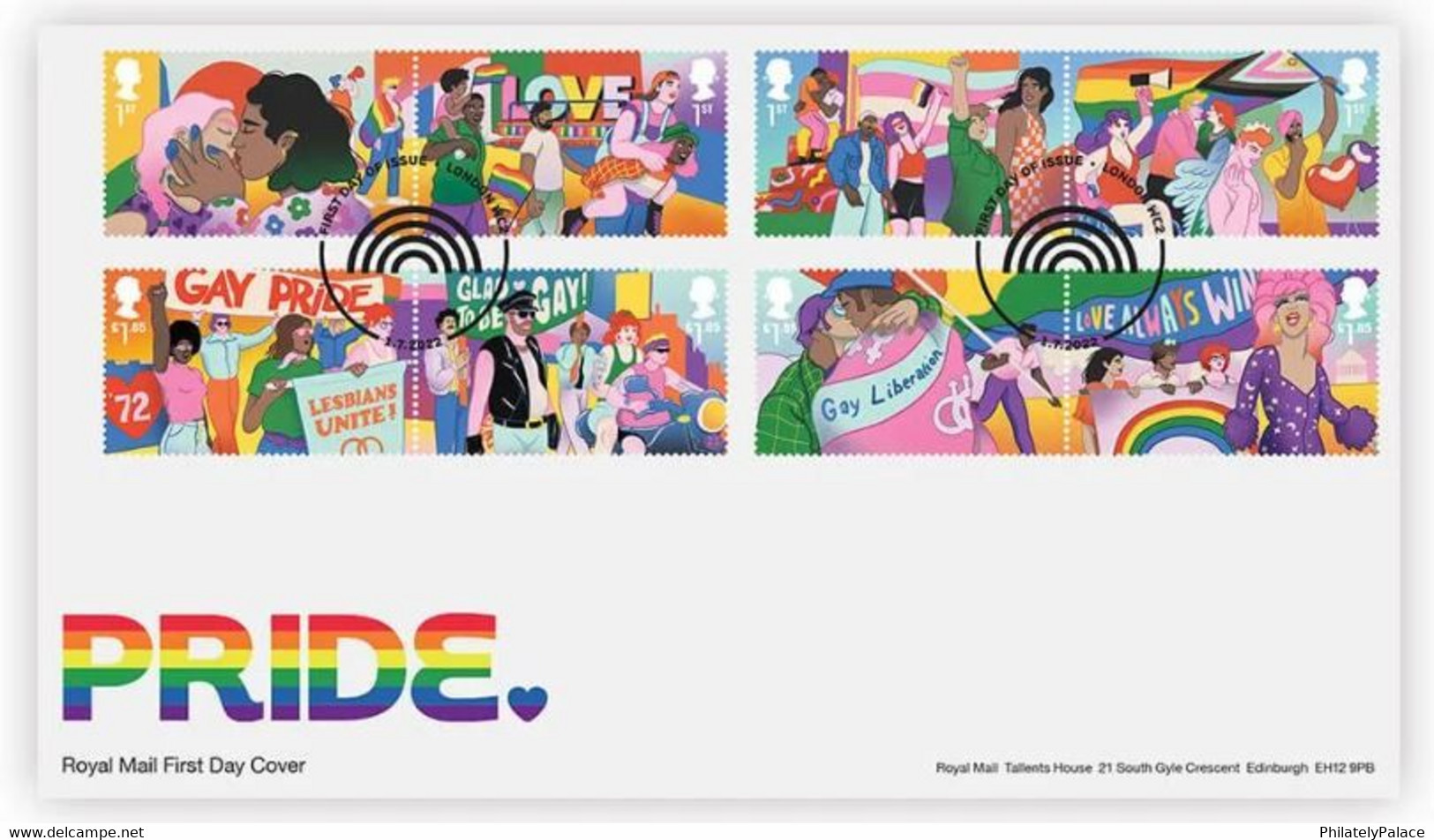 GB UK New *** 2022 Pride Lesbian And Gay Liberation , LGBT LGBTQ  , FDC + Infomation Sheet MNH (**) - Sin Clasificación