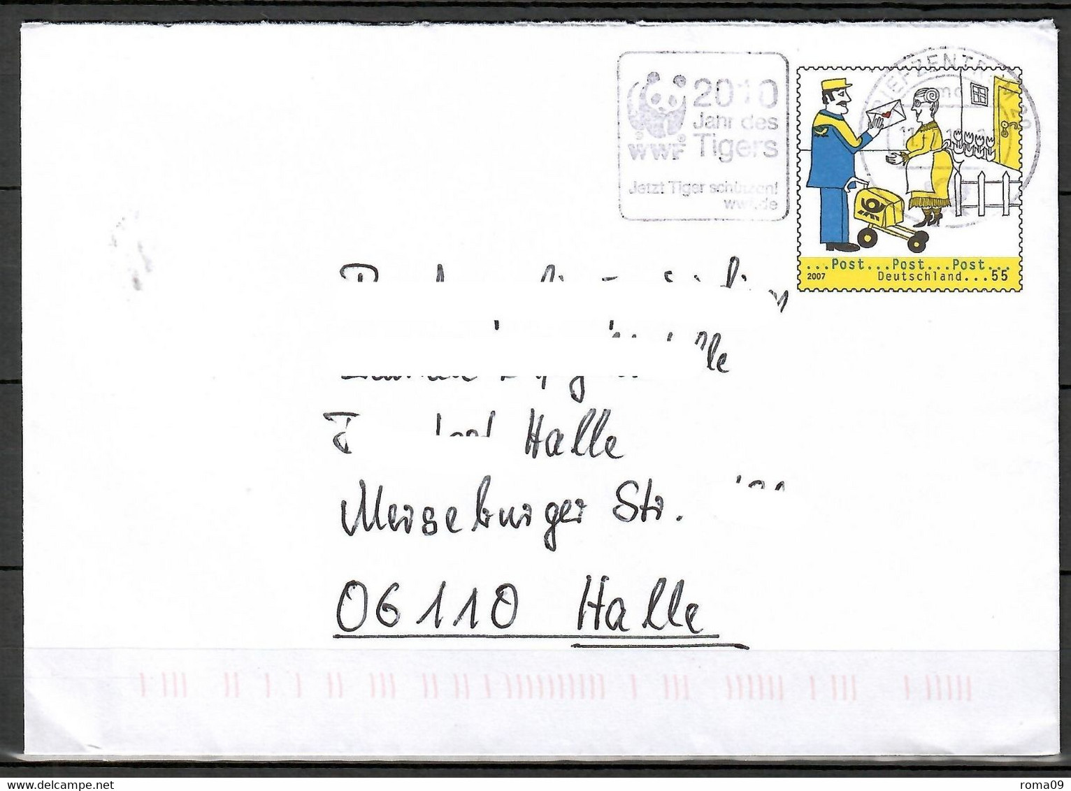 MiNr. USo 143 I, PLUSBRIEF "Post-Zusteller", Druckvermerk s. Beschreibung; B-1307