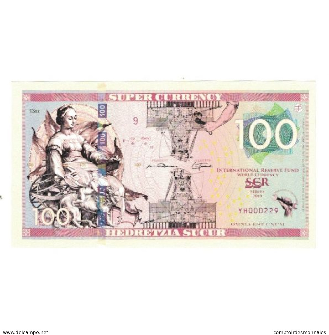 Billet, États-Unis, Billet Touristique, 2019, 100 SUCUR INTERNATIONAL RESERVE - Te Identificeren