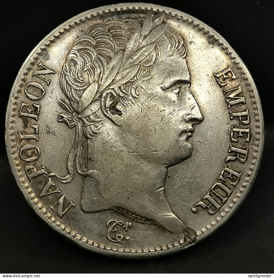 5 FRANCS ARGENT 1814 Q PERPIGNAN NAPOLEON TETE LAUREE  366517 Ex. EMPIRE FRANCAIS SILVER - 5 Francs
