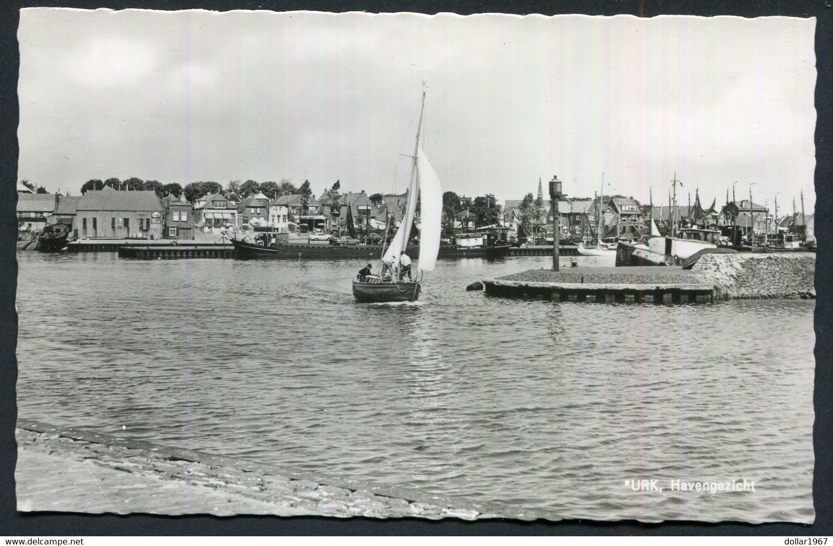 Urk Havengezicht , Minstens één Dag Naar Urk -  NOT Used +  1955 -  2 Scans For Condition.(Originalscan !!) - Urk