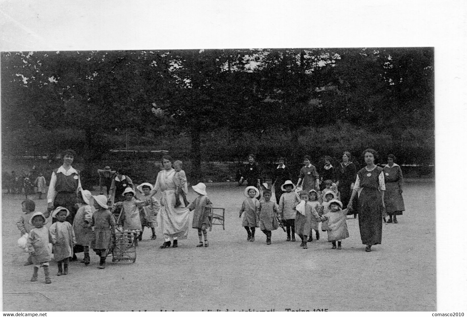 CARTOLINA DI TORINO STANZE DEI BAMBINI VIAGGIATA NEL 1915 BELLA E RARA - Enseñanza, Escuelas Y Universidades