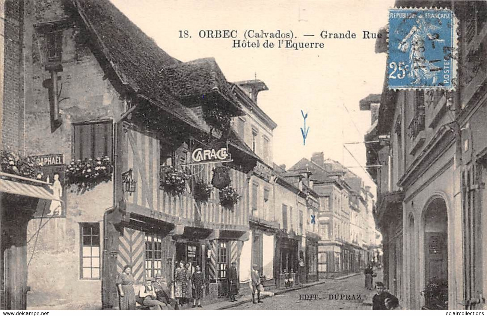 Orbec        14         Grande  Rue.  Hôtel De L'Equerre                 (voir Scan) - Orbec