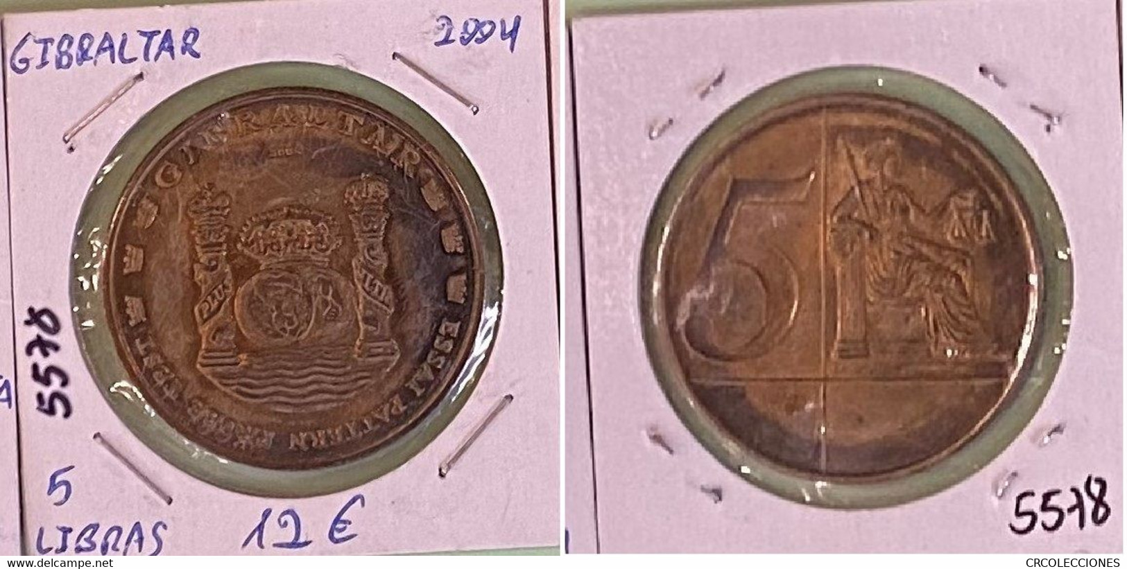 E5578 MONEDA GIBRALTAR 5 LIBRAS 2004 12 - Gibraltar