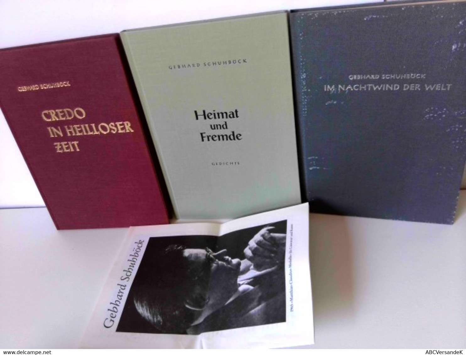 Konvolut: 3 Bände Moderne Literatur Und Gedichte Von Gebhard Schuhböck Und Signaturen Vom Autor Auf Den Vortit - German Authors