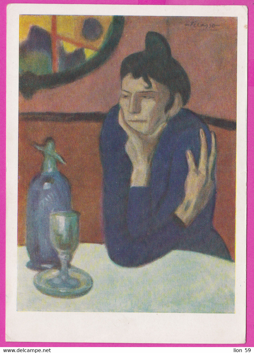 277922 / Spanish Painter Art Pablo Ruiz Picasso - ABSINTHE DRINKER Buveur D'Absinthe 1901 PC 1961 USSR Russia - Picasso