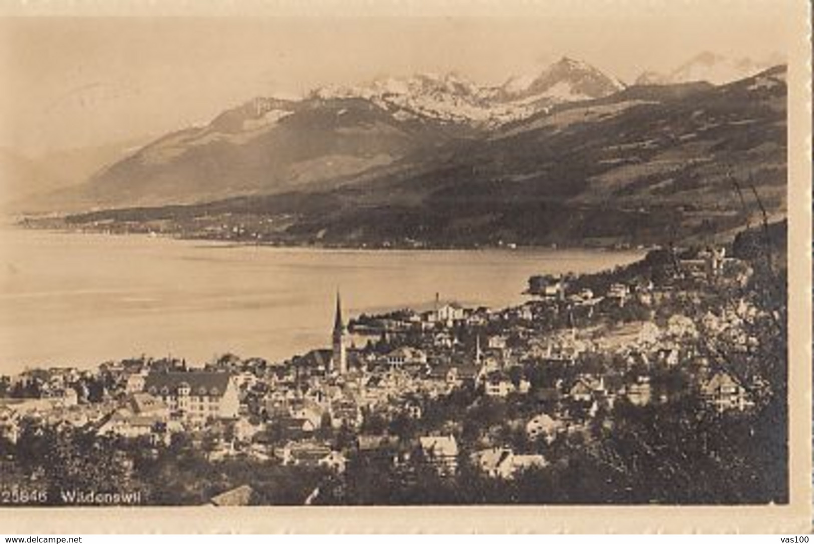 CPA WADENSWIL- TOWN PANORAMA, LAKE - Wädenswil