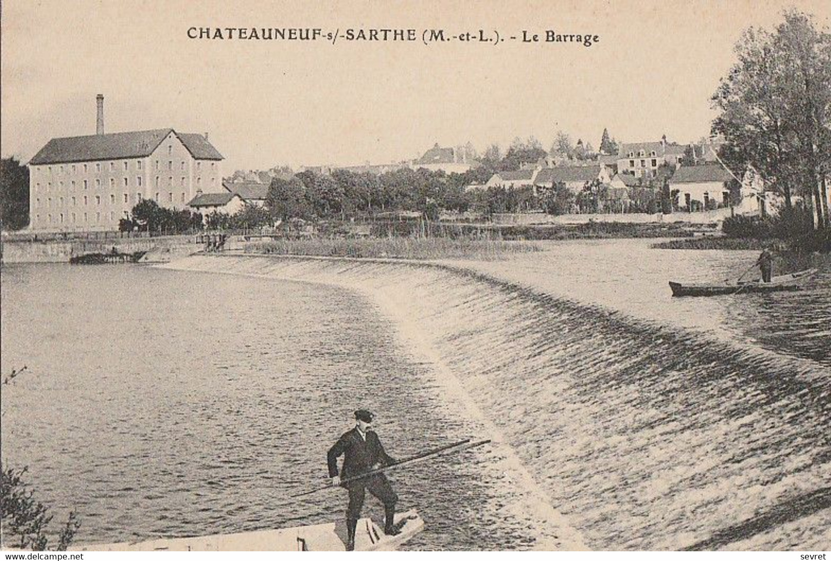 CHATEAUNEUF-sur-SARTHE. -  Le Barrage - Chateauneuf Sur Sarthe