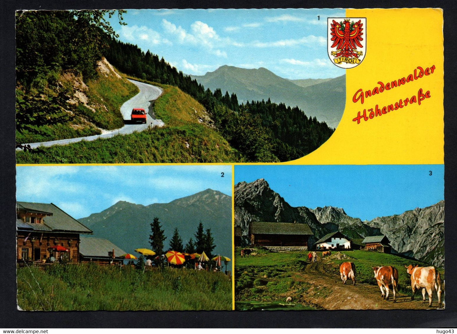 (RECTO / VERSO) GNADENWALDER HÖHENSTRASSE - TIROL - MULTIVUES - BEAU TIMBRE ET CACHET - PLI ANGLE BAS A GAUCHE - CPM GF - Wattens