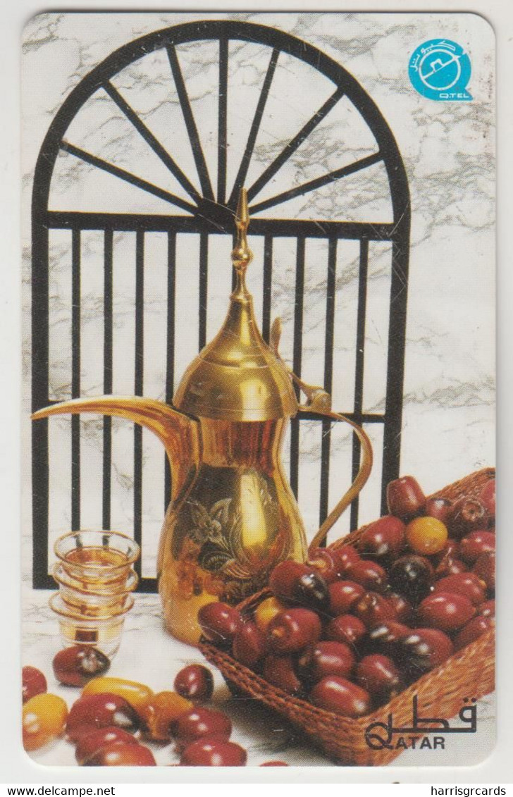 QATAR - Coffee Pot & Dates 20QR, Q-Tel, 1996, Used - Qatar