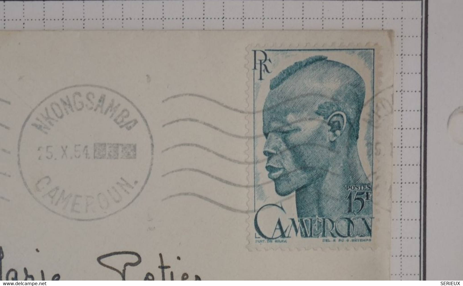 BB1  CAMEROUN    BELLE  LETTRE  ++ 1954  PETIT BUREAU NKONGSAMBA   A  PARIS   FRANCE++15F +AFF.PLAISANT - Covers & Documents