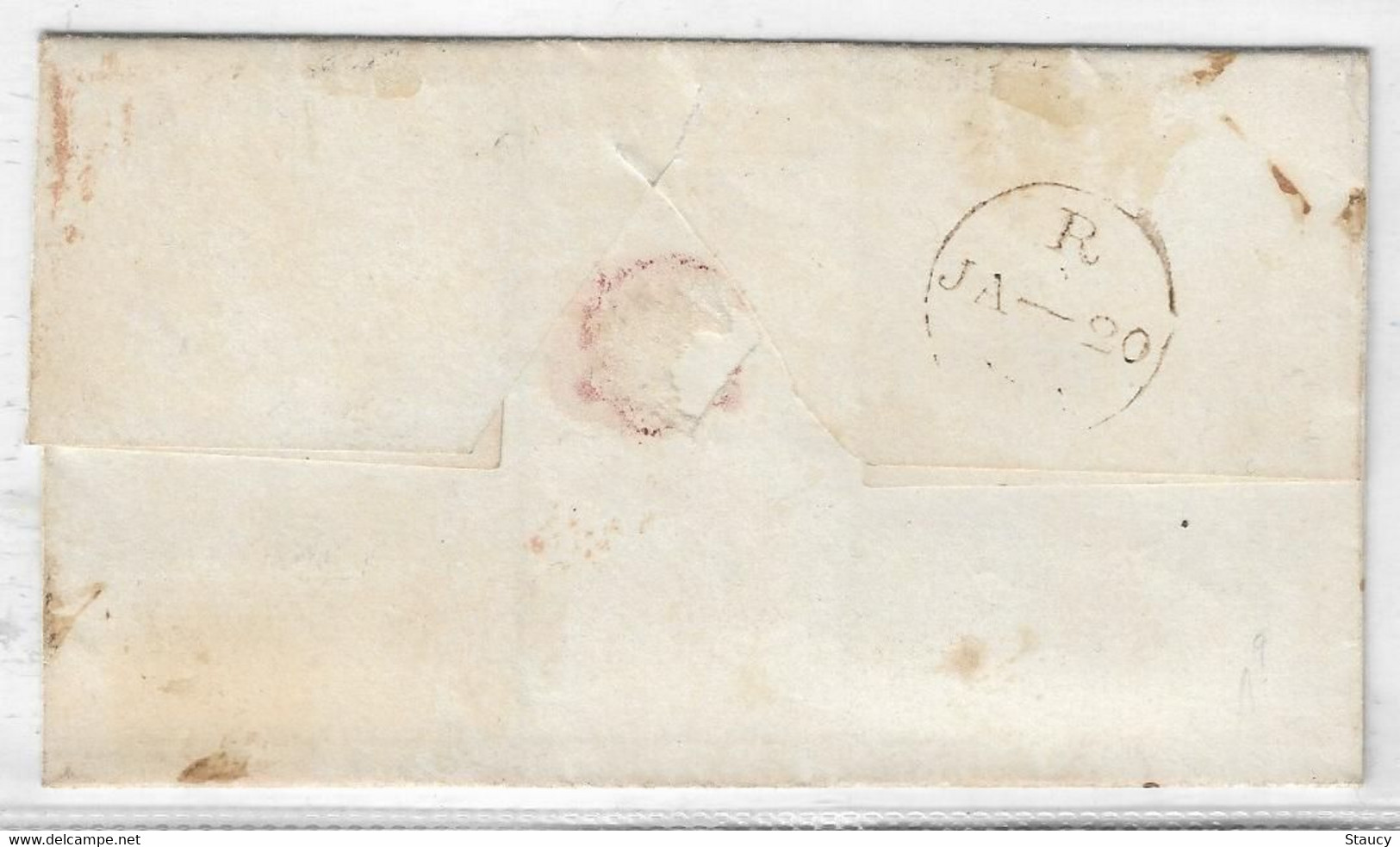 UK GB GREAT BRITAIN 1841 SG1 One Penny Black On Cover Morristown To Haverfordwest (KL) Used As Per Scan - Storia Postale