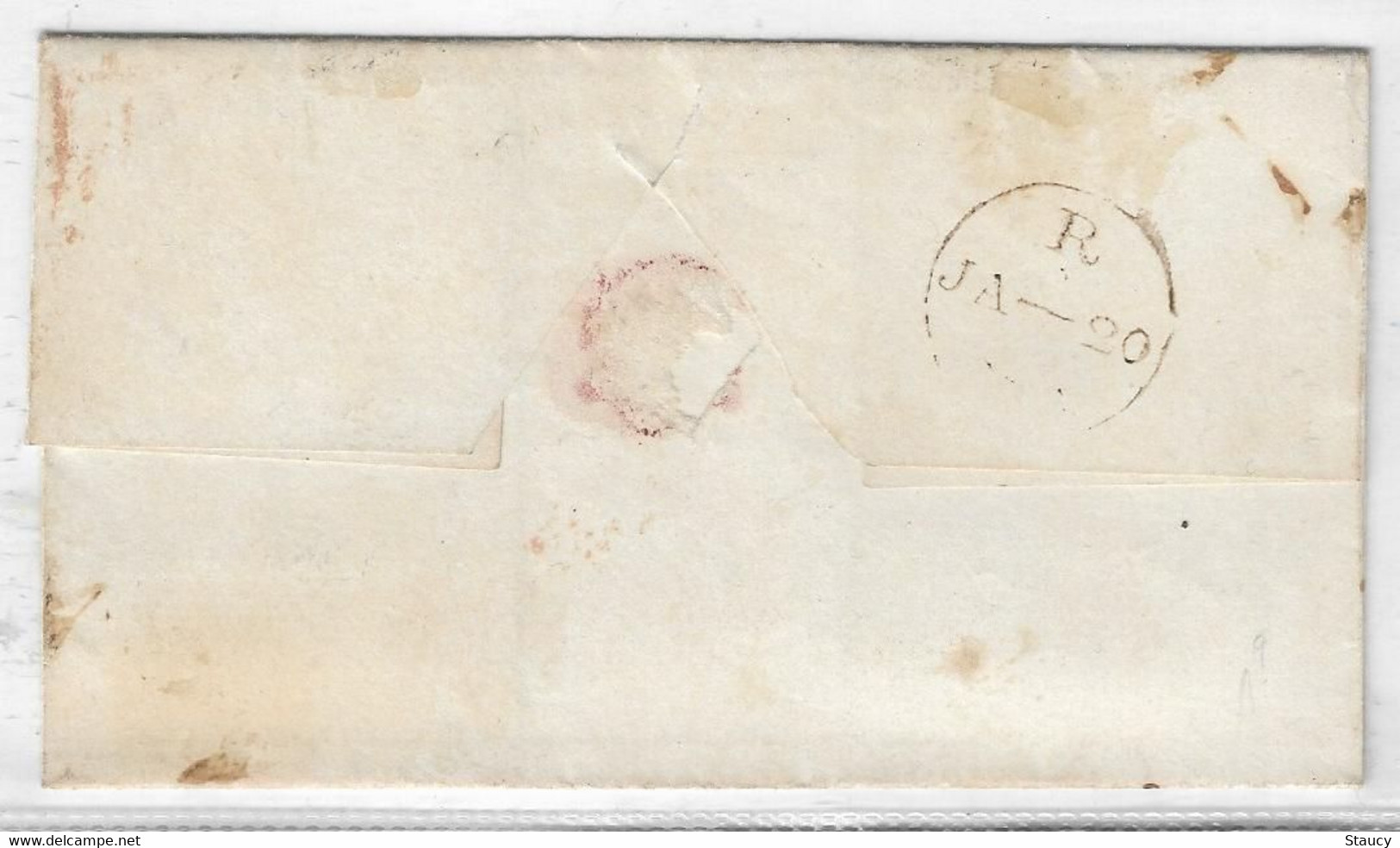 UK GB GREAT BRITAIN 1841 SG1 One Penny Black On Cover Morristown To Haverfordwest (KL) Used As Per Scan - Covers & Documents