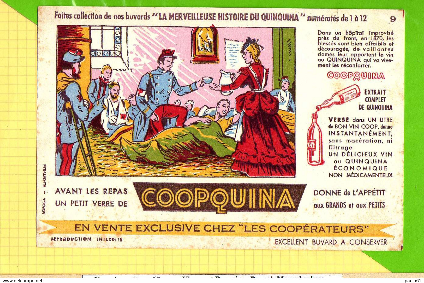 Buvard &amp; Blotting Paper : CoopquinaN°9 Hopital Improvisé - Licores & Cervezas