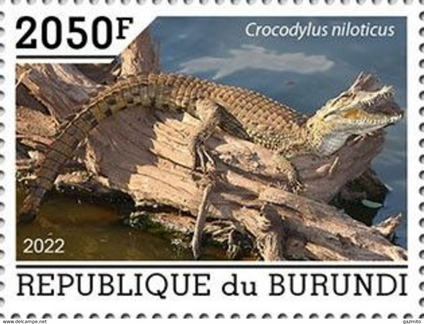 Burundi 2022, Animals, Crocodile III, 1val - Nuevos