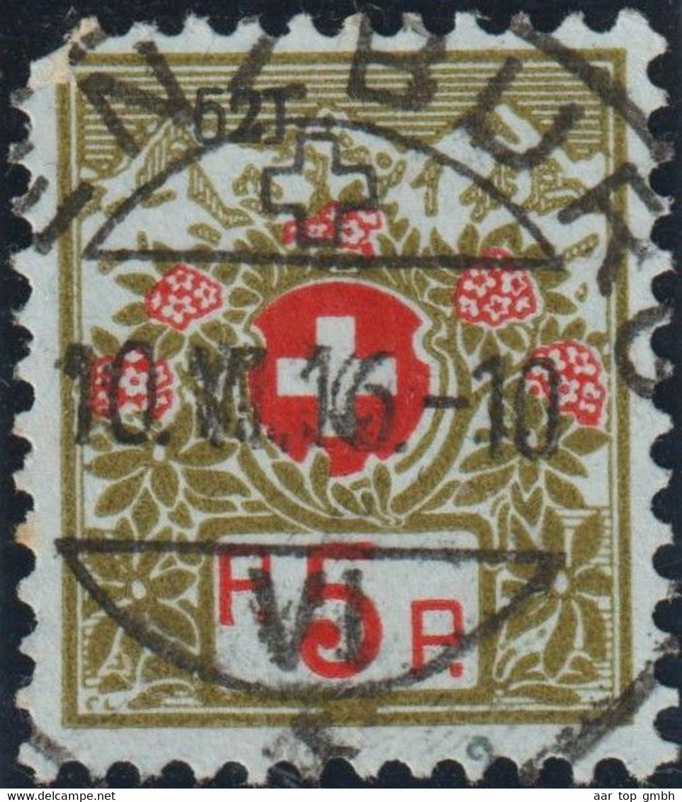 Heimat AG Lenzburg 1916-06-10 Vollstempel Auf Portofreiheit 5 Rp.Zu#4A Kl#521 AG Frauenliga Zur Bekämpfung Der Turberkul - Portofreiheit