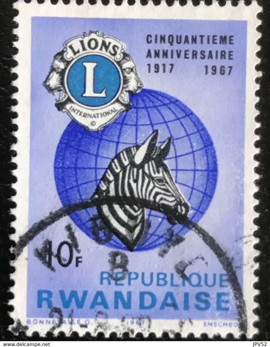 République Rwandaise - C10/51 - (°)used - 1967 - Michel 247A - 50j Lions Club International - Oblitérés