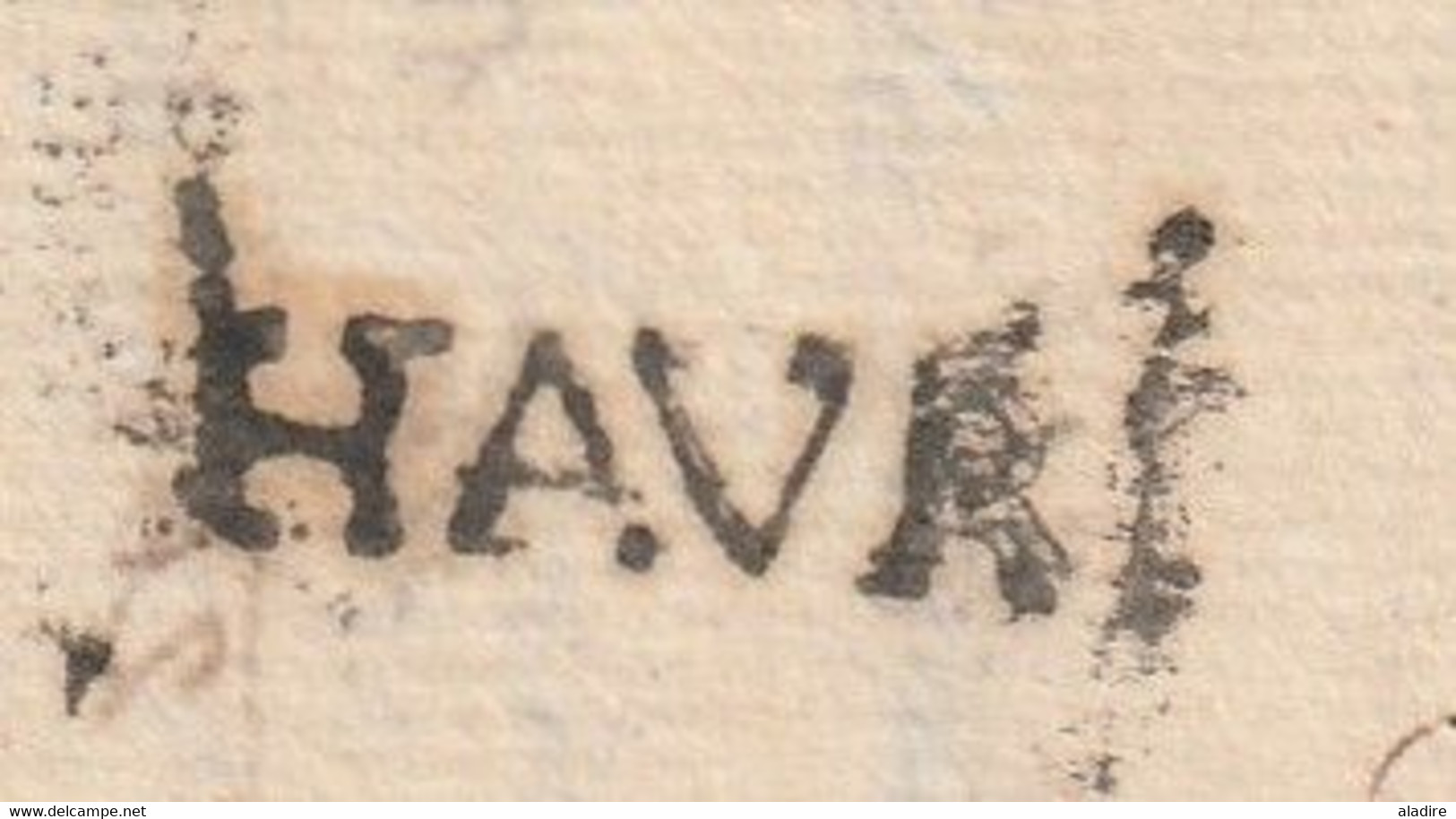 1763 - Marque Postale HAVRE - 23 X 5 Mm - Sur Lettre Pliée Avec Corresp De 2 Pages + Relevé De Comptes Vers ROUEN - 1701-1800: Voorlopers XVIII