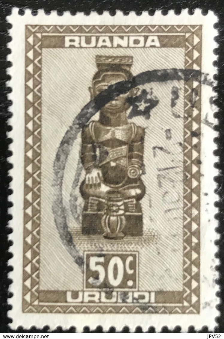 Ruanda-Urundi - C10/52 - (°)used - 1948 - Michel 114 - Inheemse Kunst - Usati