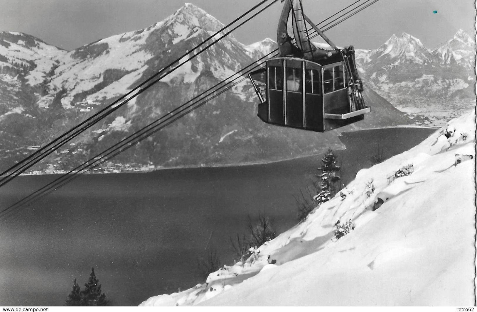 BECKENRIED → Alte Luftseilbahn Auf Die Klewenalp Im Winter 1945 - Beckenried