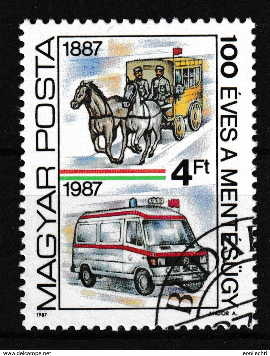 1987 Ungarn Mi: 3896°/Y&T: 3105°,100 JAHRE DER ERSTE-HILFE-GESELLSCHAFT / CENTENARIO DE LA SOCIEDAD DE PRIMEROS AUXILIOS - First Aid