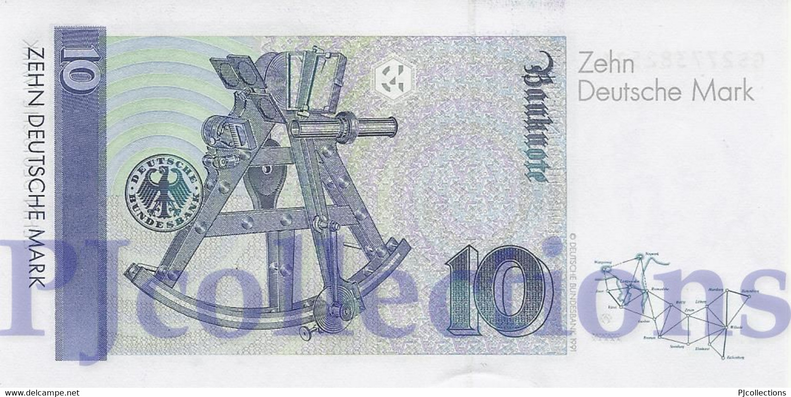 GERMANY FEDERAL REPUBLIC 10 DEUTSCHEMARK 1993 PICK 38c UNC - 10 Deutsche Mark