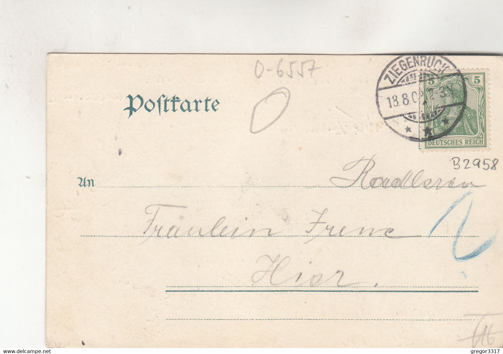 B5564) ZIEGENRÜCK - Blick Von Der Nähersaale Auf Ziegenrück - LITHO Mit Haus Details ALT ! 18.8.1908 - Ziegenrück