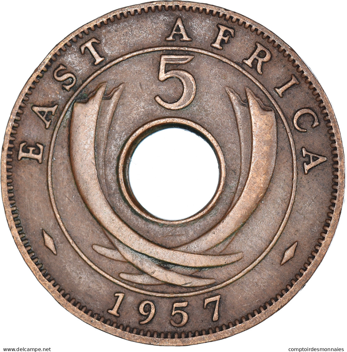 Monnaie, Afrique Orientale, 5 Cents, 1957, TTB, Bronze, KM:37 - Britische Kolonie