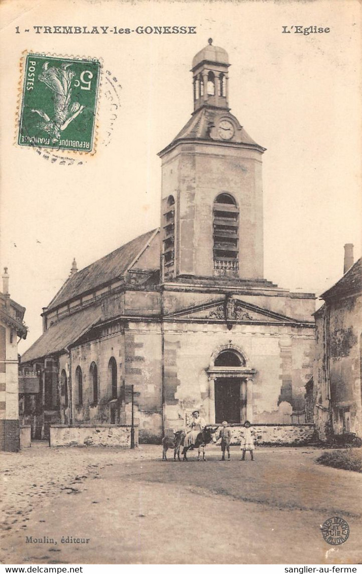 CPA 93 TREMBLAY LES GONESSES L'EGLISE / Cliché Rare - Sonstige & Ohne Zuordnung