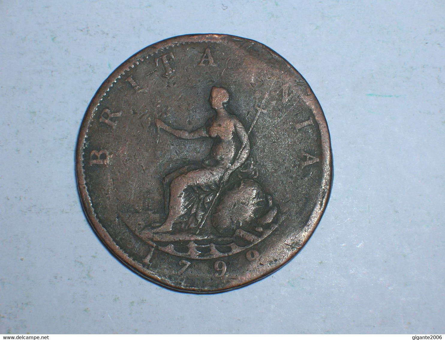 Gran Bretaña. 1/2 Penique 1799  (10962) - B. 1/2 Penny