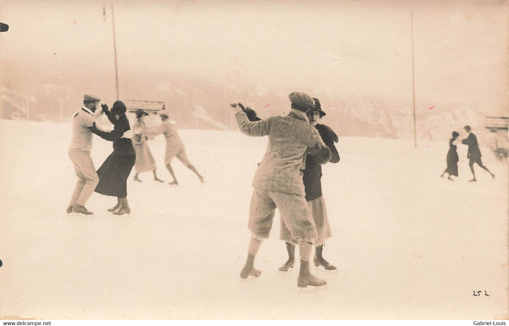 Carte-Photo Eislaufbahn In Murren Tanz Eiskunstlauf Schlittschuhläufer - Mürren