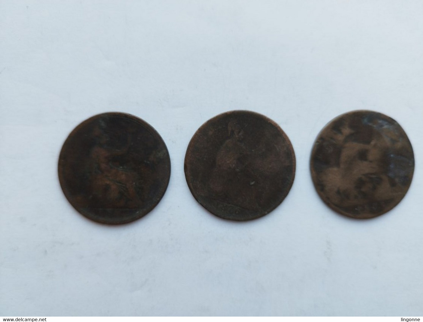 3 Monnaies 1 PENNY VICTORIA -  1862 -1876 - 1885 - Non Nettoyées - D. 1 Penny