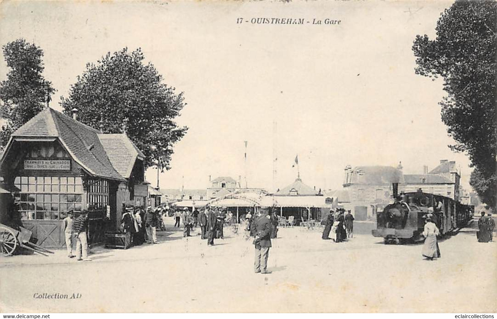 Ouistreham. Riva-Bella           14        La Gare.  Tramway   N° 17     (voir Scan) - Ouistreham