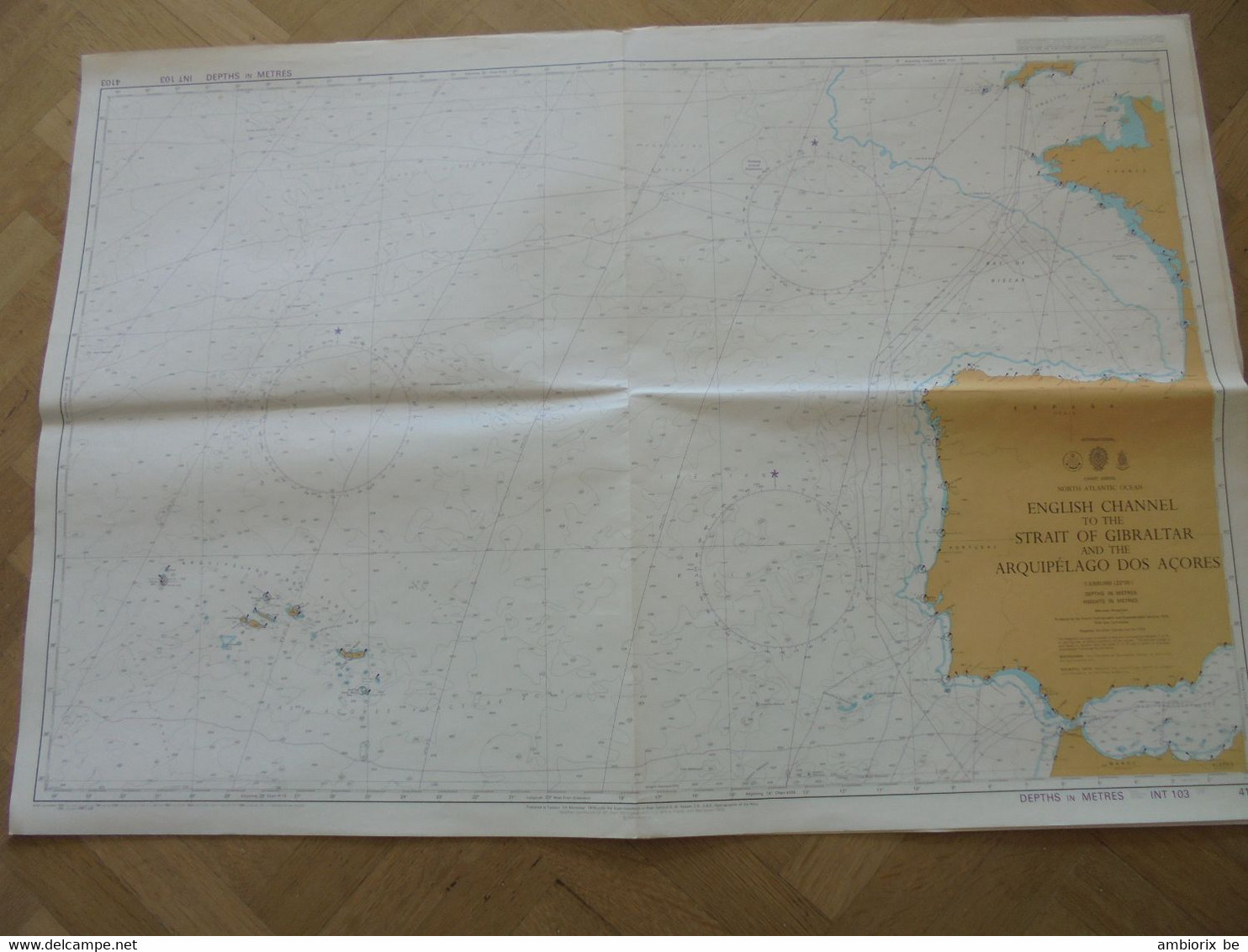 English Channel To The Strait Of Gibraltar Ant The Arquipelago Dos Acores - Carte Marine - Seekarten