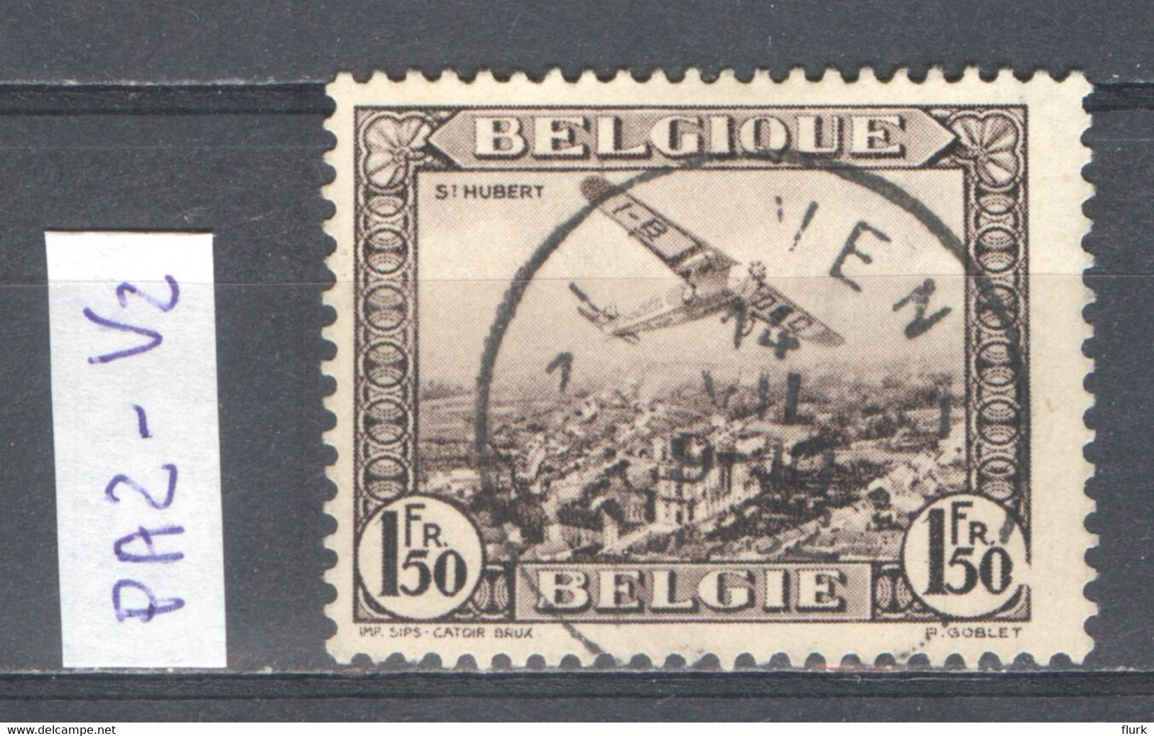 België PA2-V1 Gestempeld Cote €10 Perfect - 1901-1930