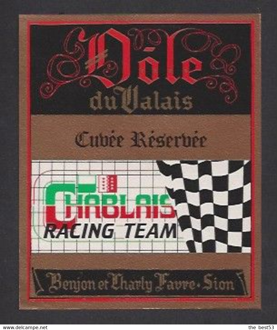 Etiquette De Vin Dôle  -  Chablais Racing Team  (Suisse - Thème Automoblile - Auto Races