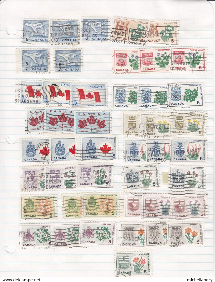 Timbre/Stamp (122355) Canada Mélangé/mixed Oblitéré Variétés Et Curiosités - Errors, Freaks & Oddities (EFO)