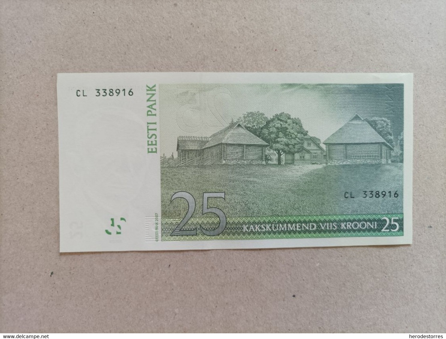 Billete De Estonia De 25 Krooni, Año 2007, AUNCIRCULATED - Estland