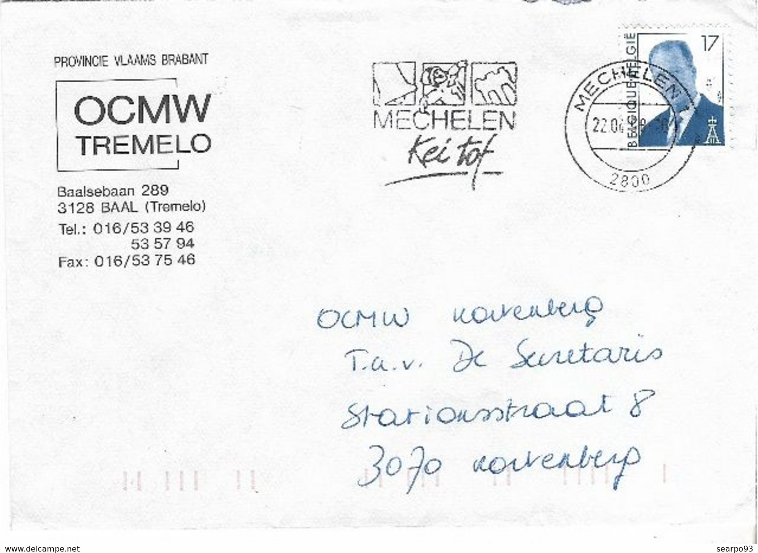 BELGIUM. POSTMARK MECHELEN. - Other & Unclassified