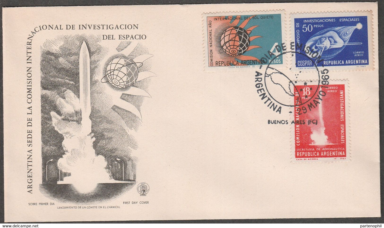 Argentina 1965  Spazio Space / Sole Calmo - Südamerika