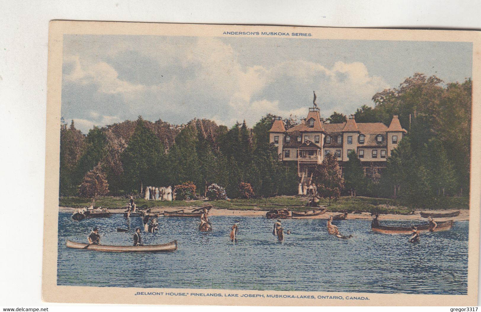 B5719) BELMONT HOUSE - Pinelands - Lake Joseph - MUSKOKA Lakes ONTARIO Canada - Boote Very Old ! - Muskoka