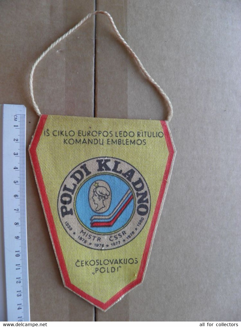 Pennant Lithuania Football Soccer Team Czechoslovakia Poldi Kladno Czechia - Other & Unclassified