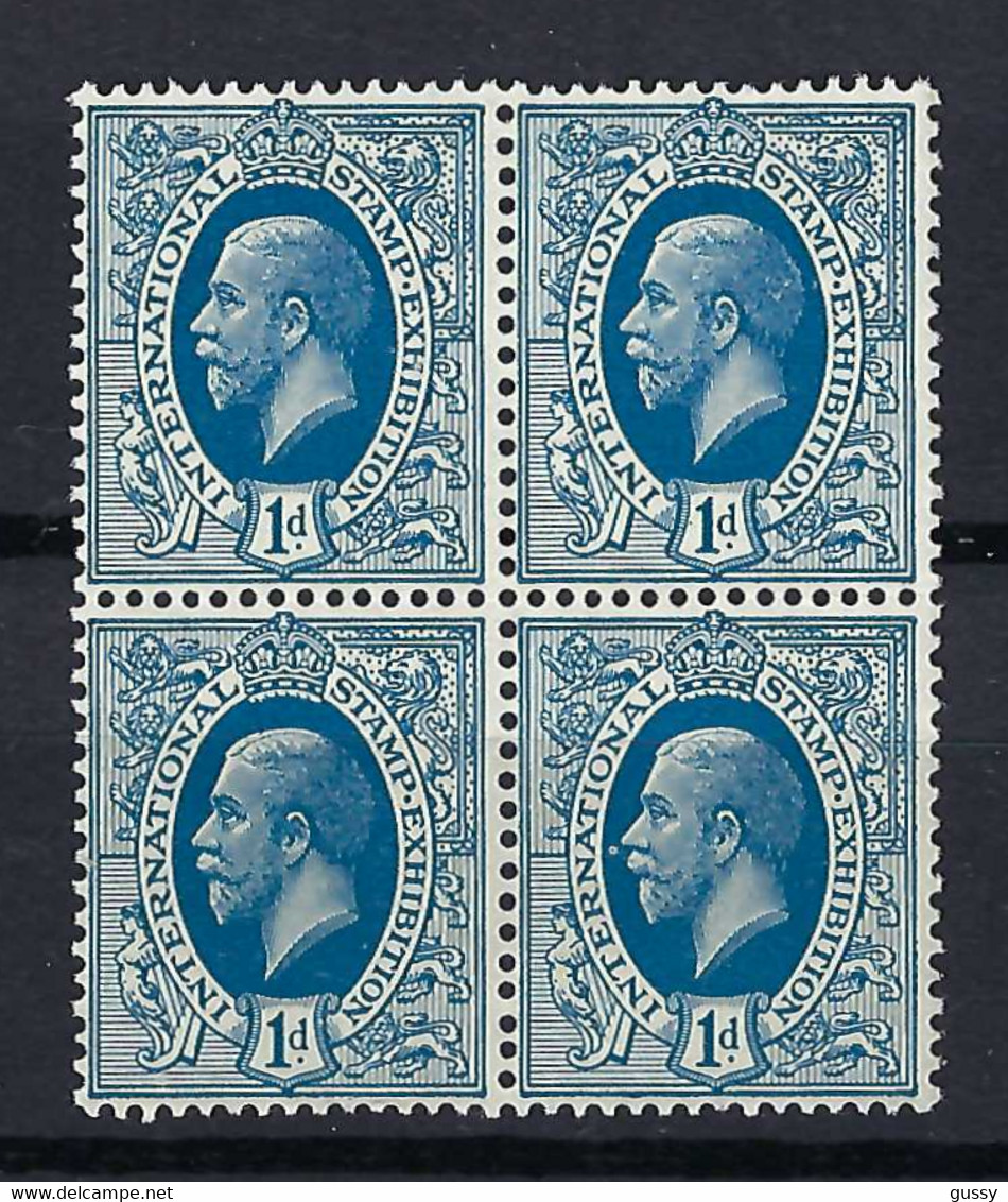 GRANDE BRETAGNE 1912: Vignettes De La "International Stamp Exhibition" De Londres, Bloc De 4 Neufs** - Cinderellas